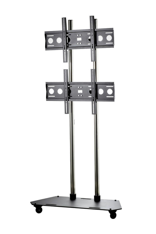 edbak Flachbildschirm-Trolley für zwei 42-65' Bildschirme, vertikale Position