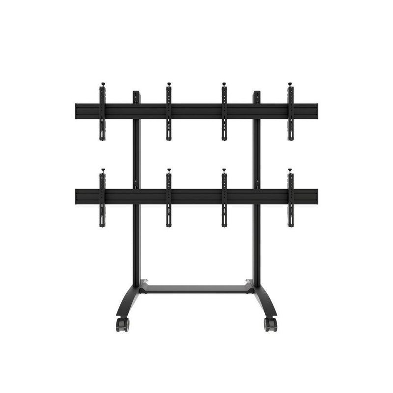 edbak Mobiler Video-Wall Trolley, Modular 2x2, für 49-57' Bildschirme, Querformat
