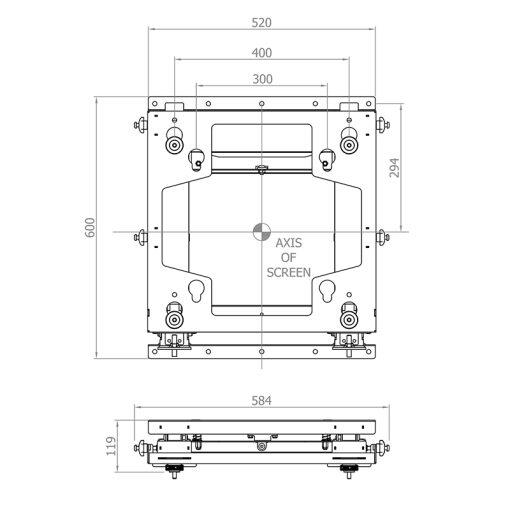 Hagor VWH-5 Videowallhalter Pop-Out schwerlast