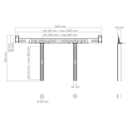 Hagor LS-1 Soundbar Soundbarhalterung zur Verschraubung an VESA