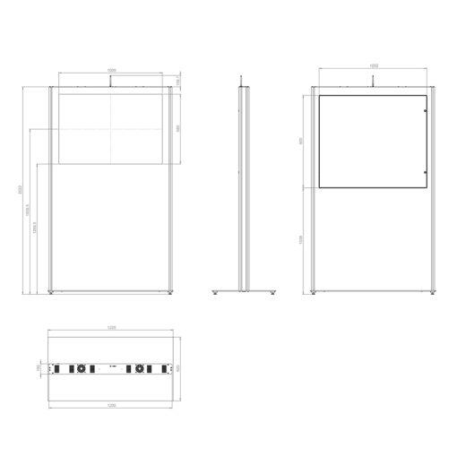 Hagor vis-it® Landscape 42 - 46″ Indoorstele Landscape