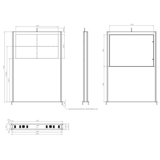 Hagor vis-it® Landscape 49 - 55″ Indoorstele Landscape