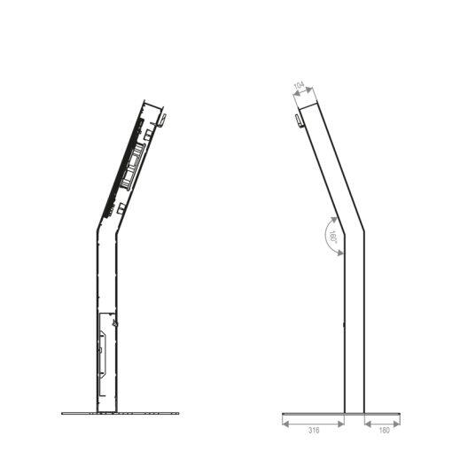 Hagor vis-it® welcome 43' Indoorstele abgeschrägt