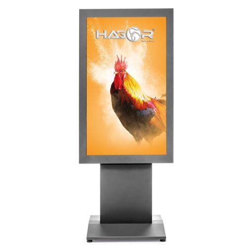 Hagor vis-it® HP Floorbase 40' Indoorstele Portrait inkl. Schutzglasscheibe