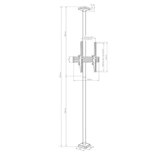 Hagor comPROnents® Boden-Decken-Halterung