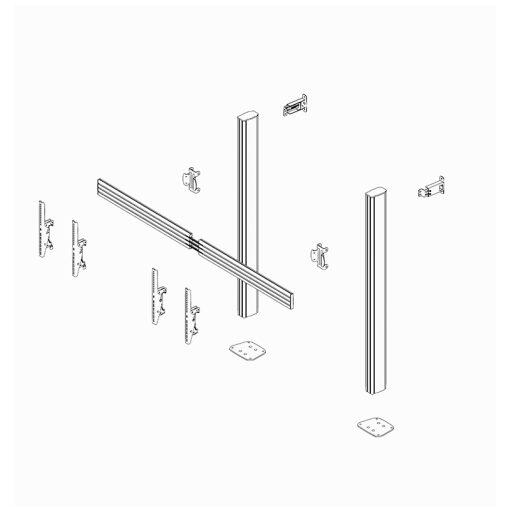 Hagor comPROnents® Standsystem Boden-Wand für 2 Displays 55-65 Zoll