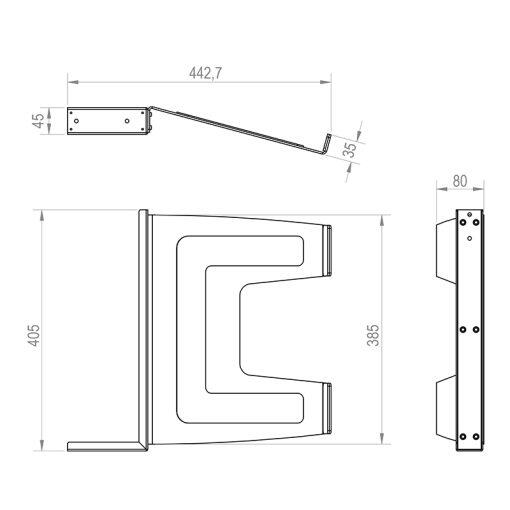 Hagor HP Twin Lift - Laptop Holder White Optionale Laptop-Ablage