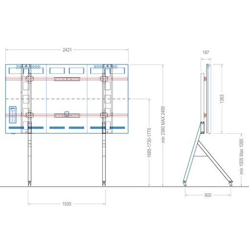 Hagor HP LED Trolley Samsung IAB 110“ LED-Standsystem mobil