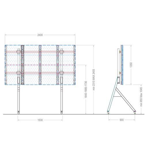 Hagor HP LED Trolley Infiled WP 110“ LED-Standsystem mobil