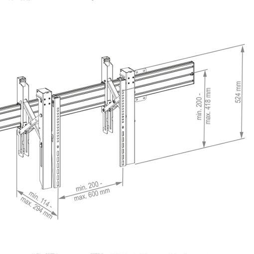 Hagor comPROnents® Videowall Halterung 3x3 Landscape 46-50 Zoll
