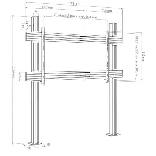 Hagor comPROnents® Standsystem Boden-Wand-Montage