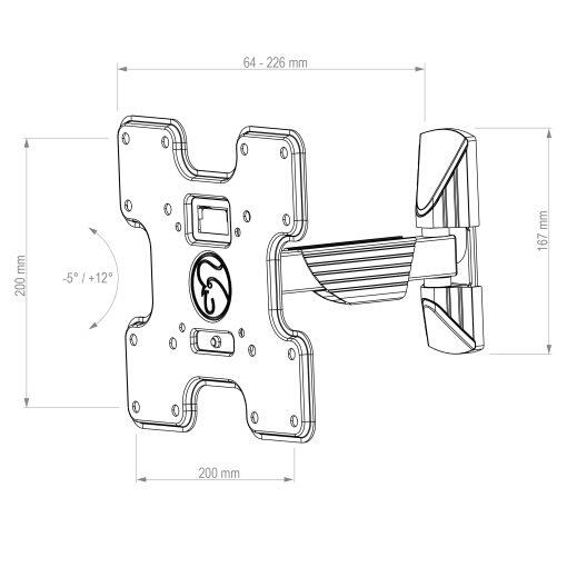 Hagor BrackIT® S-I Wandhalterung vollbeweglich