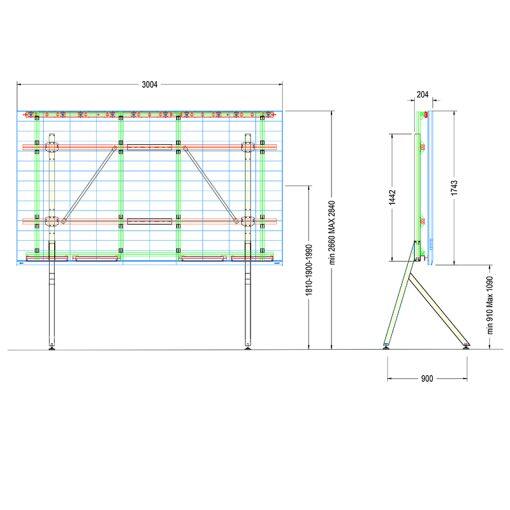Hagor HP LED Floorstand LG LAAA 136' LED-Standsystem freistehend