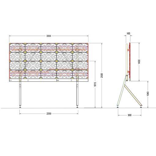Hagor HP LED Floorstand Avocor AVX1320 135' LED-Standsystem freistehend