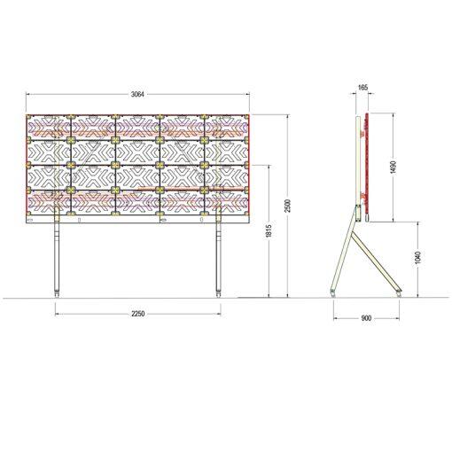 Hagor HP LED Trolley Avocor AVX1320 135' LED-Standsystem mobil