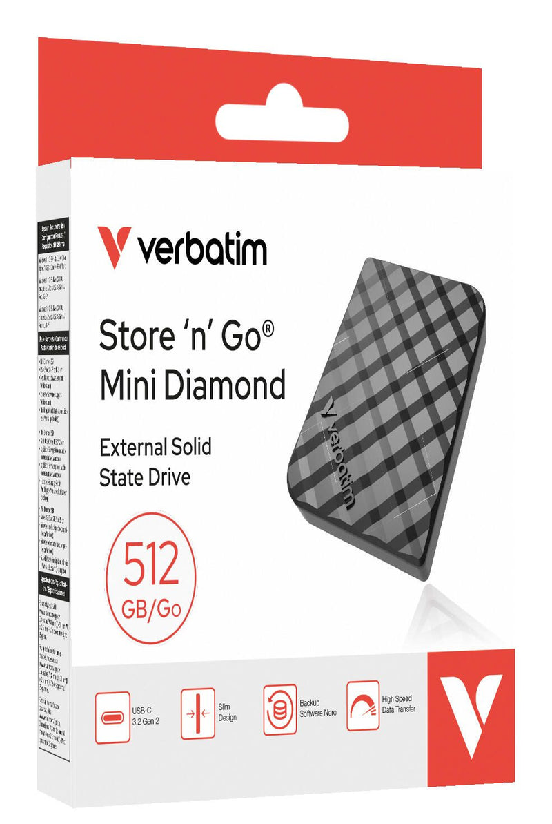 Verbatim Store 'n' Go Mini Diamond Externe SSD 512 GB