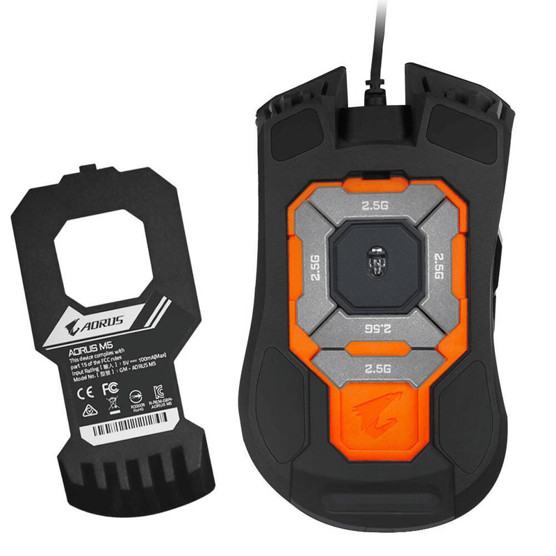 GIGABYTE AORUS M5 kabelgebundene Gaming Maus - mattschwarz
