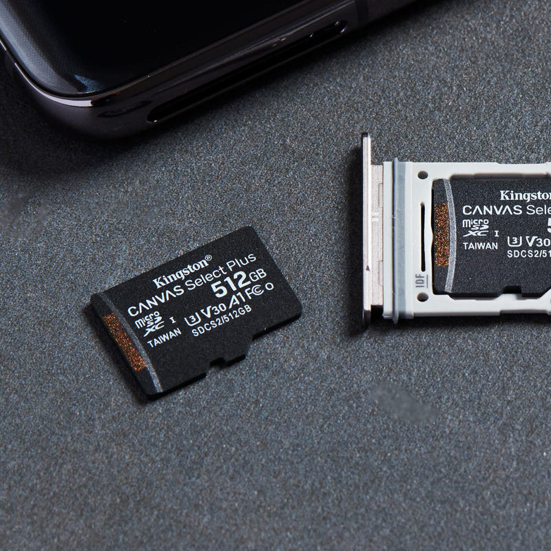 Kingston Technology 512GB micSDXC Canvas Select Plus 100R A1 C10 Einzelpack ohne Adapter Speicherkarte 512 GB