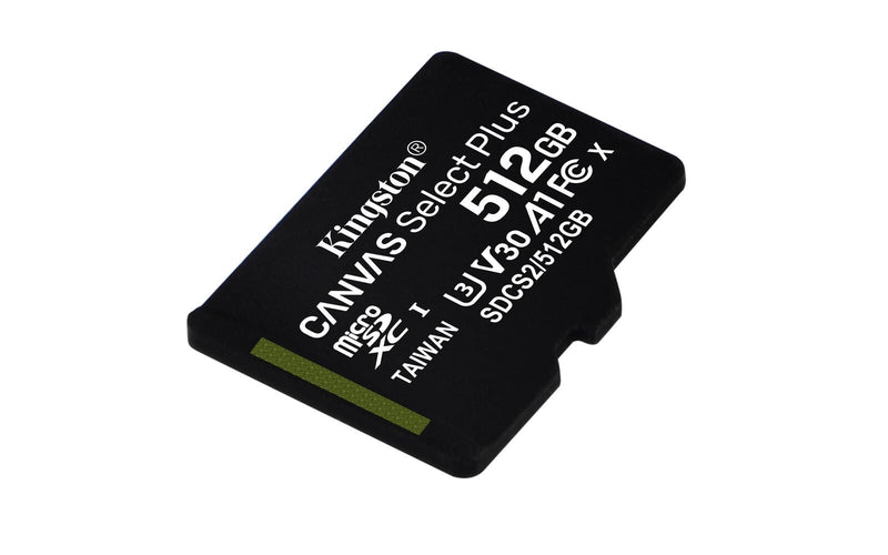 Kingston Technology 512GB micSDXC Canvas Select Plus 100R A1 C10 Einzelpack ohne Adapter Speicherkarte 512 GB