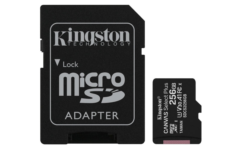 Kingston Technology 256GB micSDXC Canvas Select Plus 100R A1 C10 Speicherkarte + Adapter Speicherkarte 256 GB