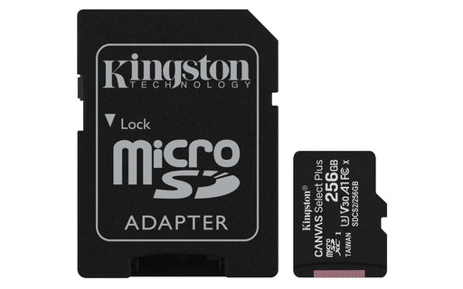 Kingston Technology 256GB micSDXC Canvas Select Plus 100R A1 C10 Speicherkarte + Adapter Speicherkarte 256 GB