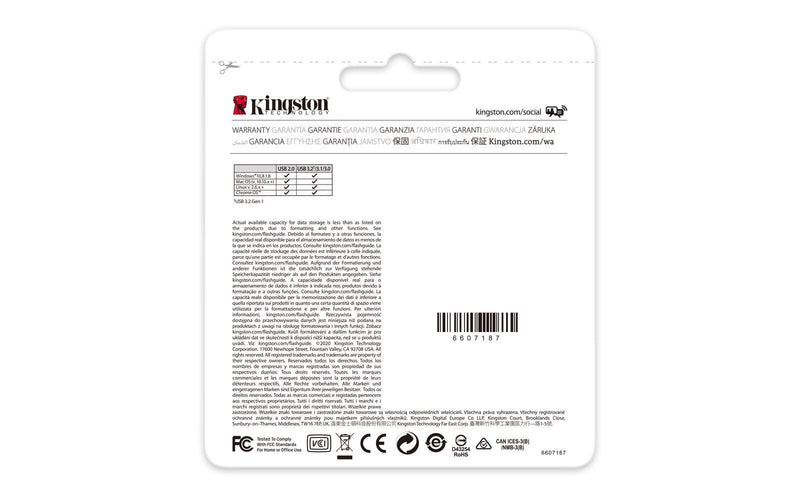 Kingston DataTraveler Exodia M USB-Stick 128 GB, Schwarz/Rot