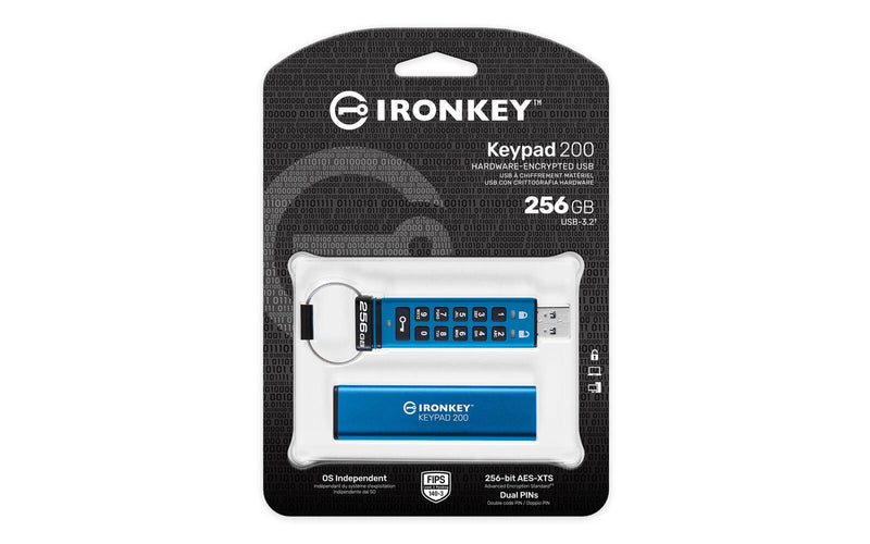 Kingston IronKey Keypad 200 - USB-Stick - 256 GB