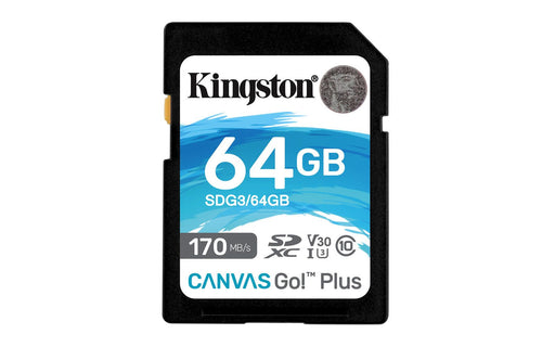 Kingston Technology 64GB SDXC Canvas Go Plus 170R C10 UHS-I U3 V30 Speicherkarte 64 GB