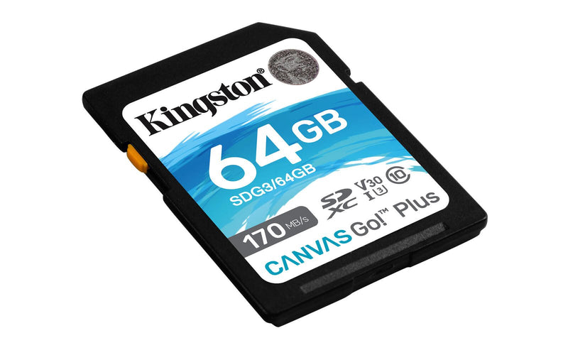 Kingston Technology 64GB SDXC Canvas Go Plus 170R C10 UHS-I U3 V30 Speicherkarte 64 GB