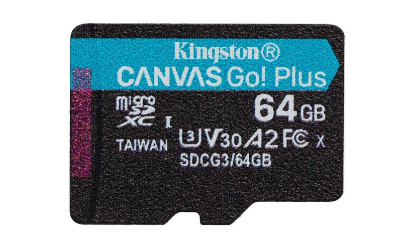 Kingston Technology 64GB microSDXC Canvas Go Plus 170R A2 U3 V30 Speicherkarte + Adapter Speicherkarte 64 GB