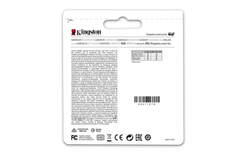 Kingston Technology 128GB DataTraveler Micro 200MB/s Metal USB 3.2 Gen 1 USB-Stick 128 GB