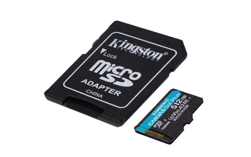 Kingston Technology 512GB microSDXC Canvas Go Plus 170R A2 U3 V30 Speicherkarte + Adapter Speicherkarte 512 GB