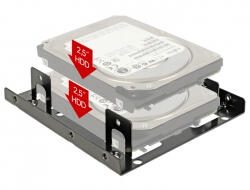DeLOCK Einbaurahmen - 3.5' bis 2 x 2.5' HDD