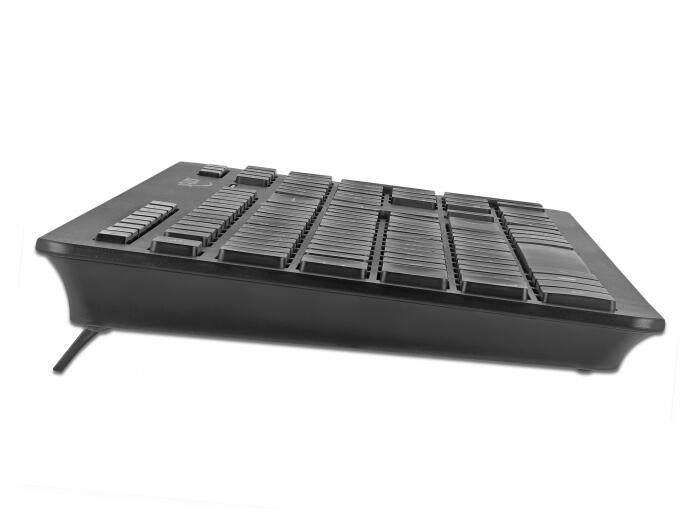 Delock Silent kabellose Tastatur - QWERTZ Deutsch - Schwarz