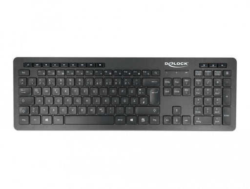 Delock Silent kabellose Tastatur - QWERTZ Deutsch - Schwarz