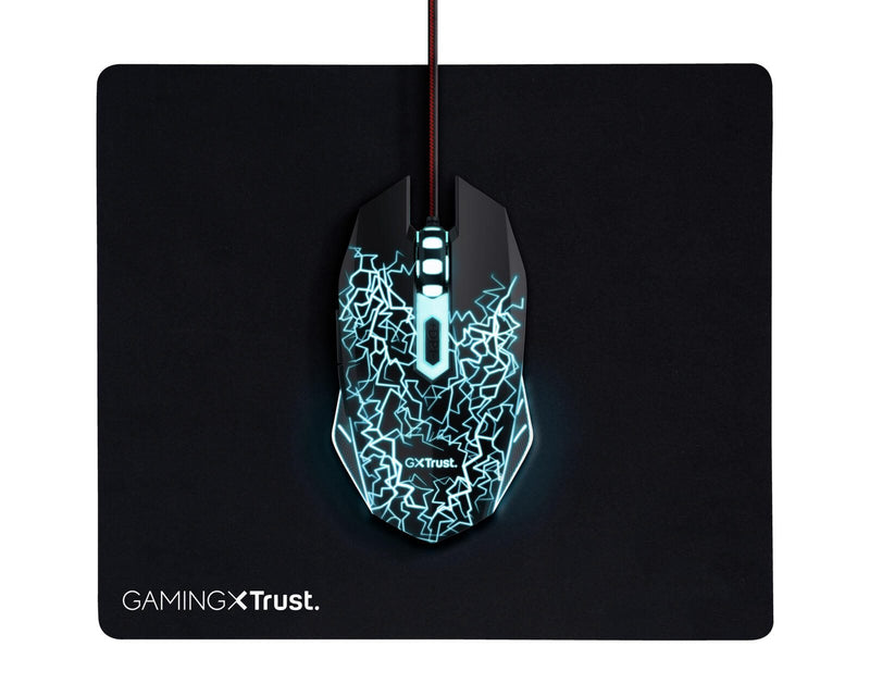 Trust Gaming Gamer-Maus und Mauspad - Schwarz
