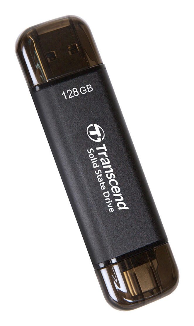 Transcend ESD310C Externe SSD 128 GB, schwarz