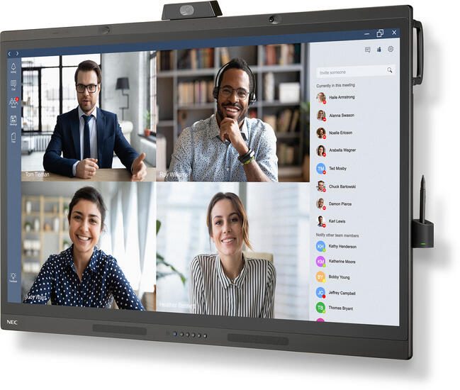 NEC MultiSync WD551 Windows Collaboration Display 138,8 cm 55 Zoll inkl. Neomounts NS-M1250BLACK Rollwagen