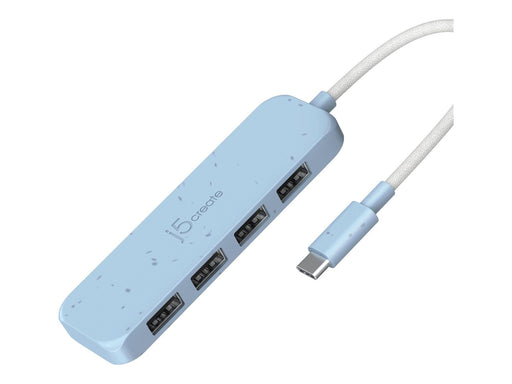 j5create JCH341EC - hub - eco-friendly USB-C - 4 ports USB-Hubs - USB 3.2 - 4 - Blau