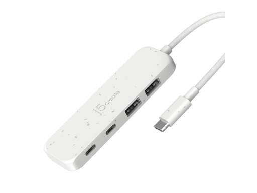 j5create USB-C to 4-Port USB Hub USB-Hubs - USB 3.2 - 4 - Weiß