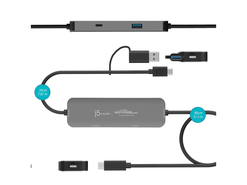 j5create Wormhole Switch CrossLink USB-C HUB