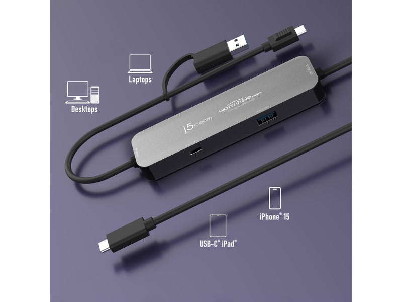 j5create Wormhole Switch CrossLink USB-C HUB