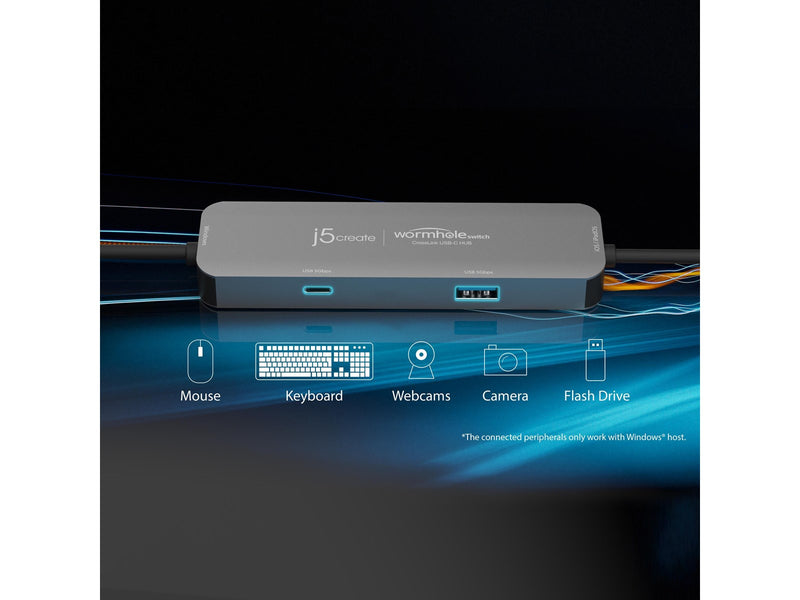 j5create Wormhole Switch CrossLink USB-C HUB