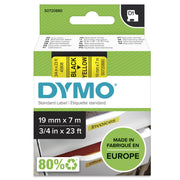 DYMO® Original D1-Schriftband für LabelManager™ 19mm x 7m - Polyester, wieder ablösbar - schwarz auf gelb