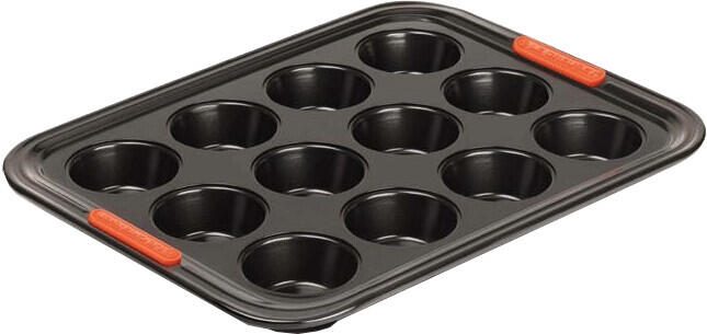 Le Creuset Muffinform 12Stück, schwarz