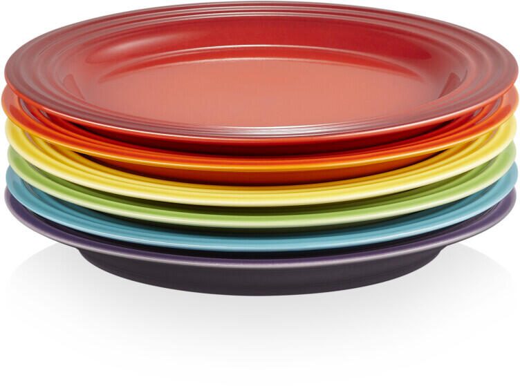 Le Creuset Teller sechsteilig, rainbow