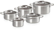 Le Creuset 3-Ply Topfset fünfteilig, silber