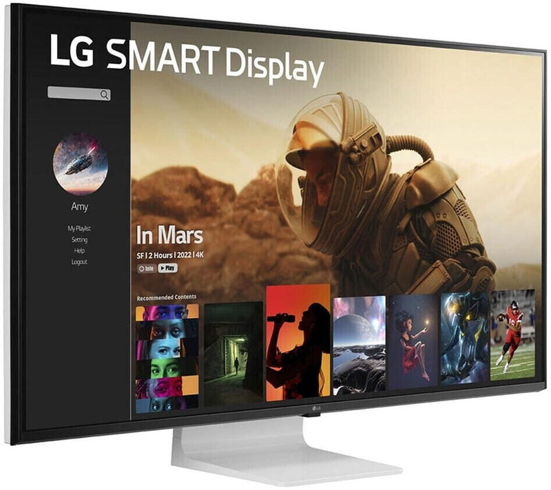 LG 43SQ700S-W Smart Monitor 107,9cm (42,5 Zoll), Weiß