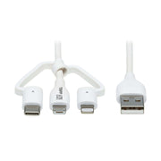 Eaton Tripp Lite Series Safe-IT Aufladekabel USB-A zu Lightning/ Mikro USB-B/ USB-C (1.2m)