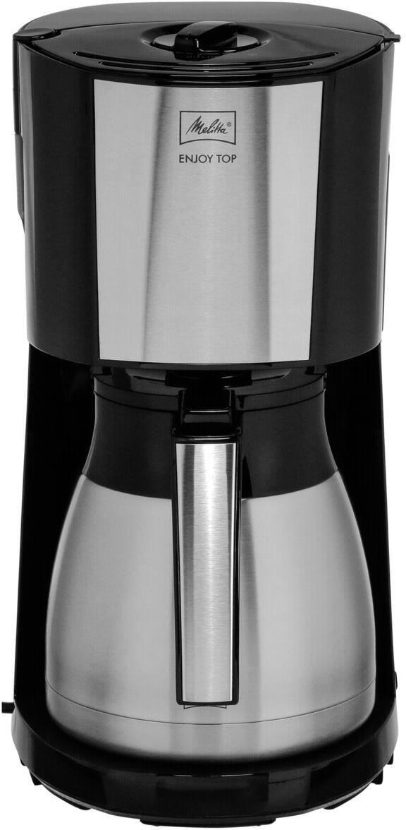 Melitta Enjoy® Top Therm Filterkaffeemaschine, schwarz-silber